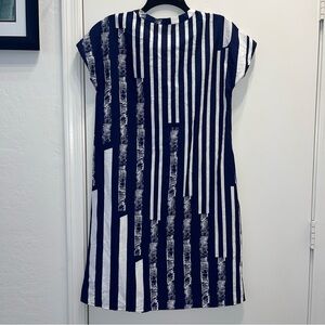 Midnight blue striped dress